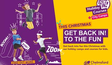 three children wearing illustrated superhero outfits. Get back into the fun this Christmas with our bitesize holiday courses for children aged 4 to 16