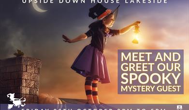 Halloween character meet and greet at Upside Down House Lakeside