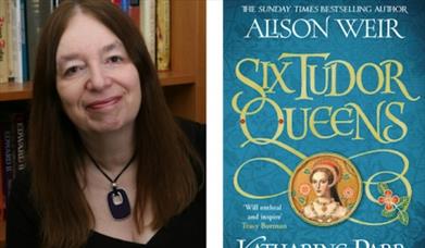 Alison Weir and the cover of her new book
