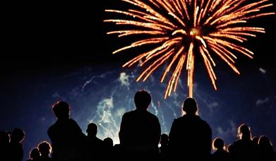 People watching fireworks