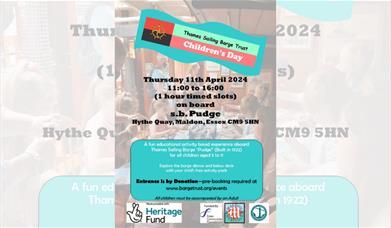 Thames Sailing Barge Trust Children's Days Poster