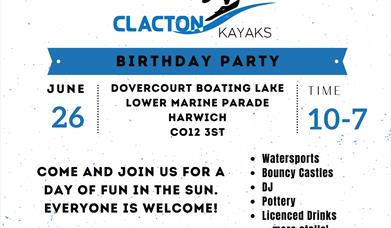Clacton Kayaks Birthday party