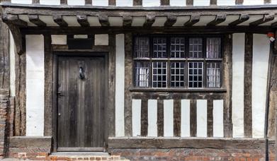 The half-beamed frontage of Peake's House