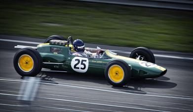 A vintage formula one car