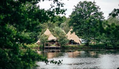 Tipis overlooking the lake