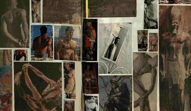 A selection of photocopied images of men