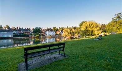 Picture of the benches by the doctors pond