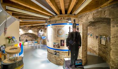 View of permanent historical exhibition at Jaywick Martello Tower