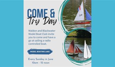 Poster for Come & Try Day with model boats