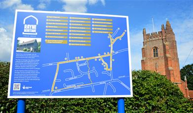 Rayne Heritage Board outside All Saints Church Rayne