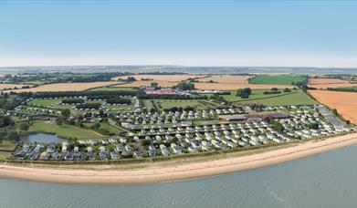 Waldegraves Arial Photo, Mersea Island, Essex