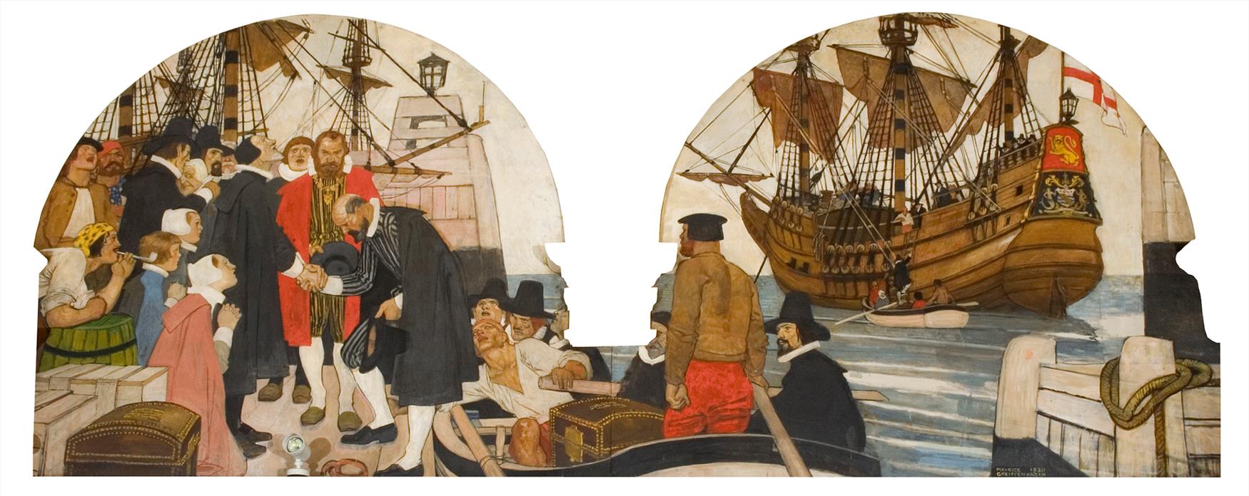 Painting depicting the ship