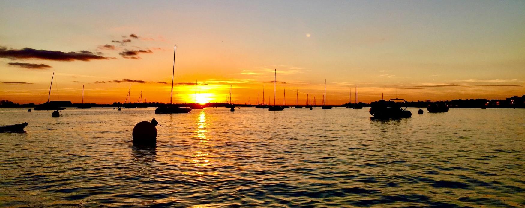 The sunset over the River Crouch
