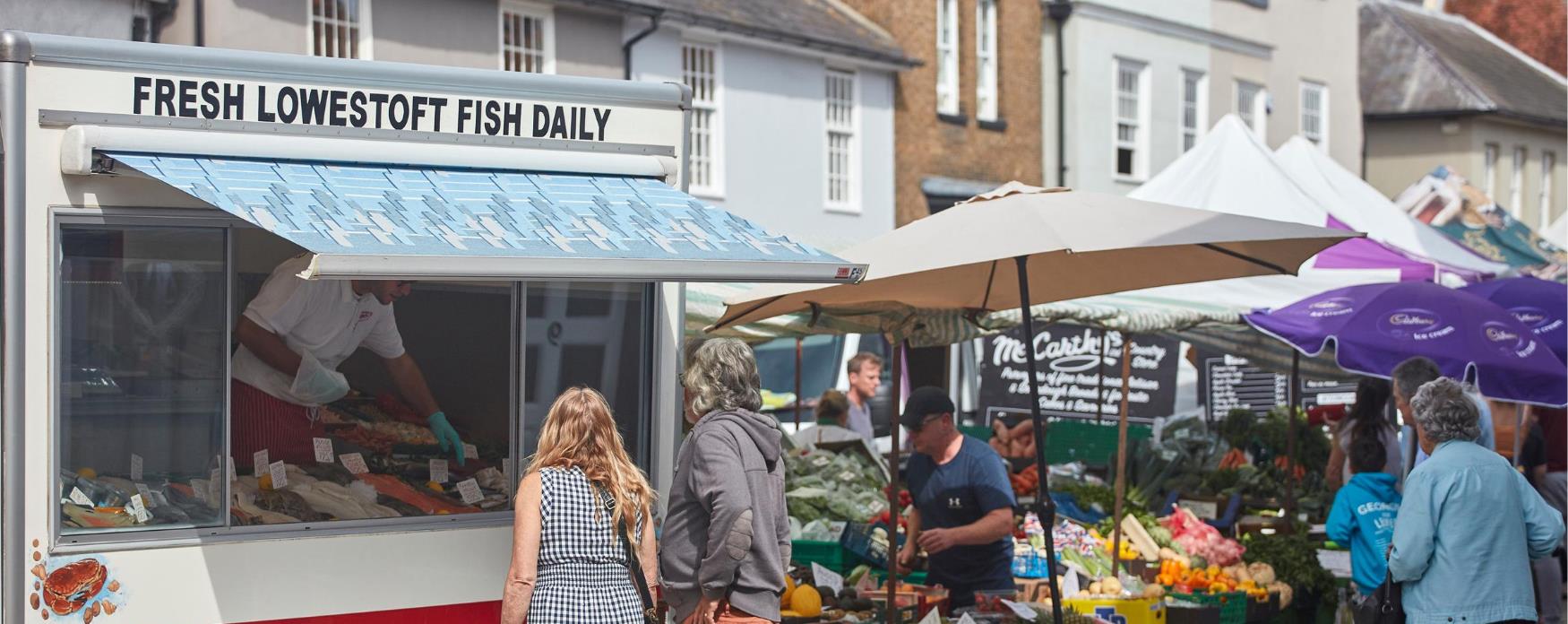 The fish market in Coggeshall, Essex