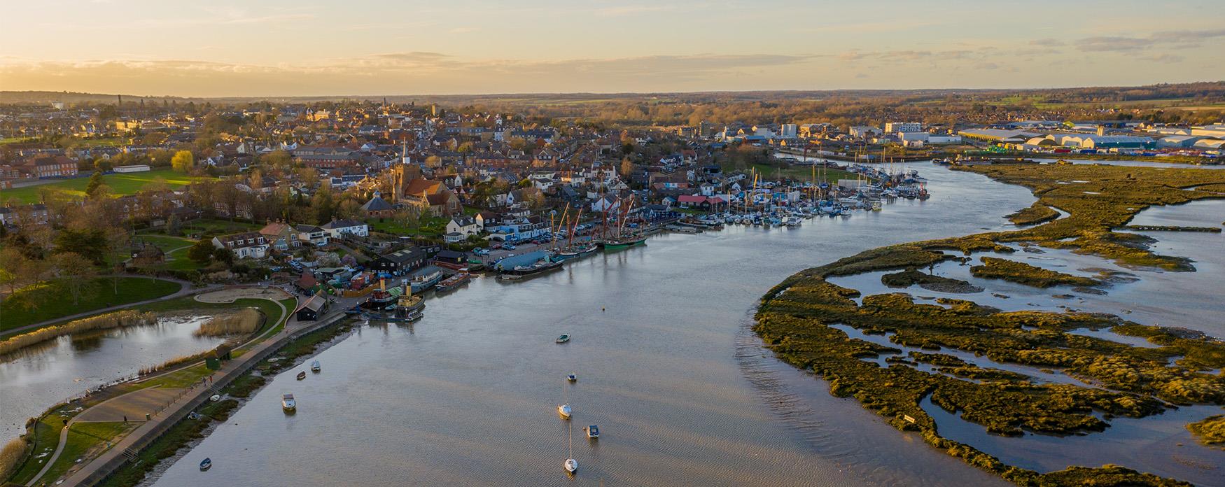 aerial view of Maldon