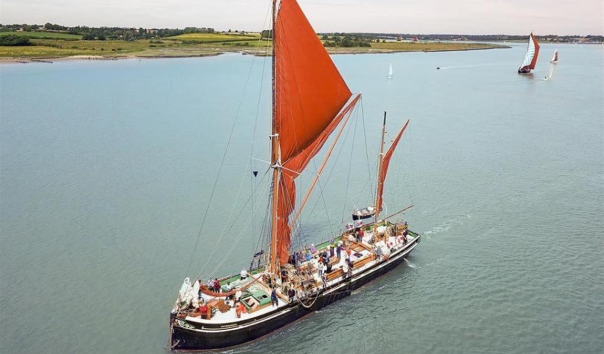 Thames barge under sail, Topsail Charters