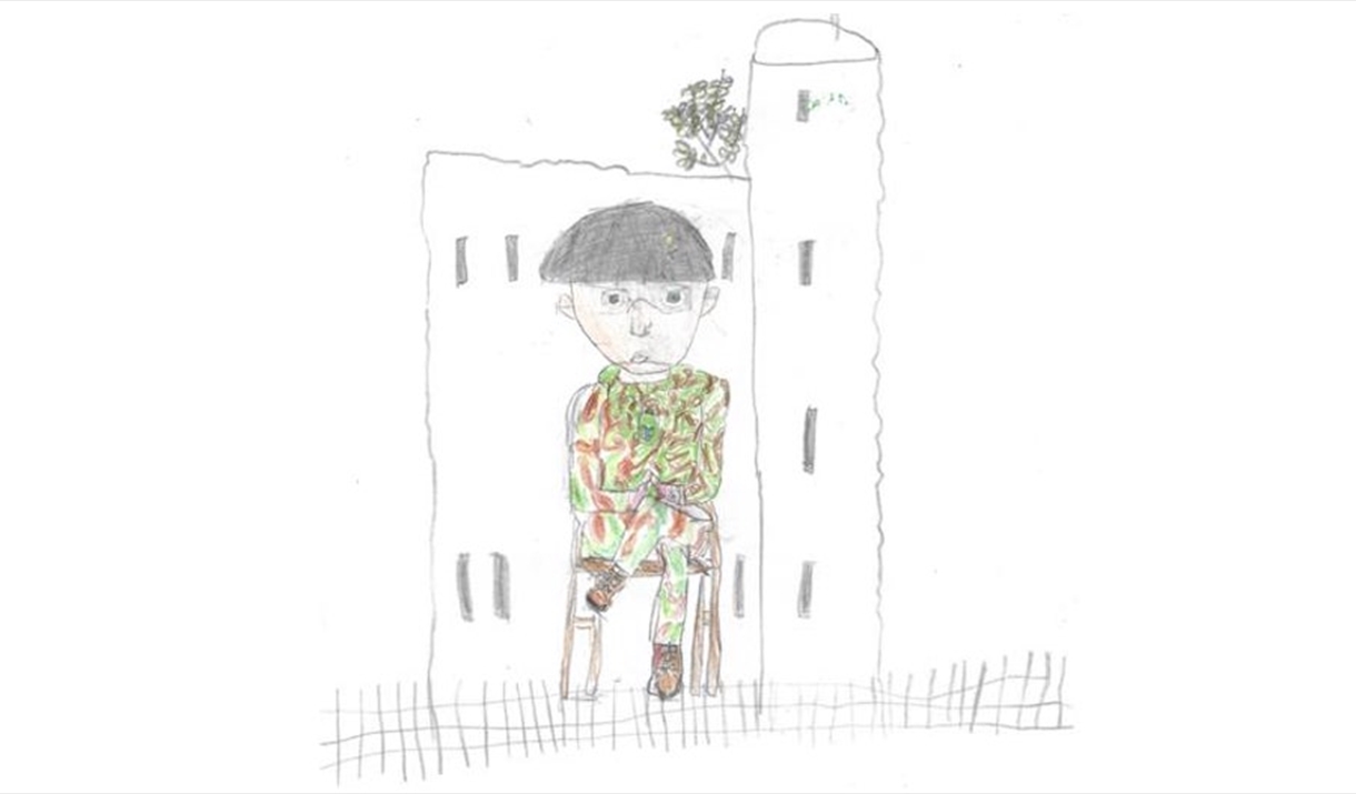 A child's picture of a soldier