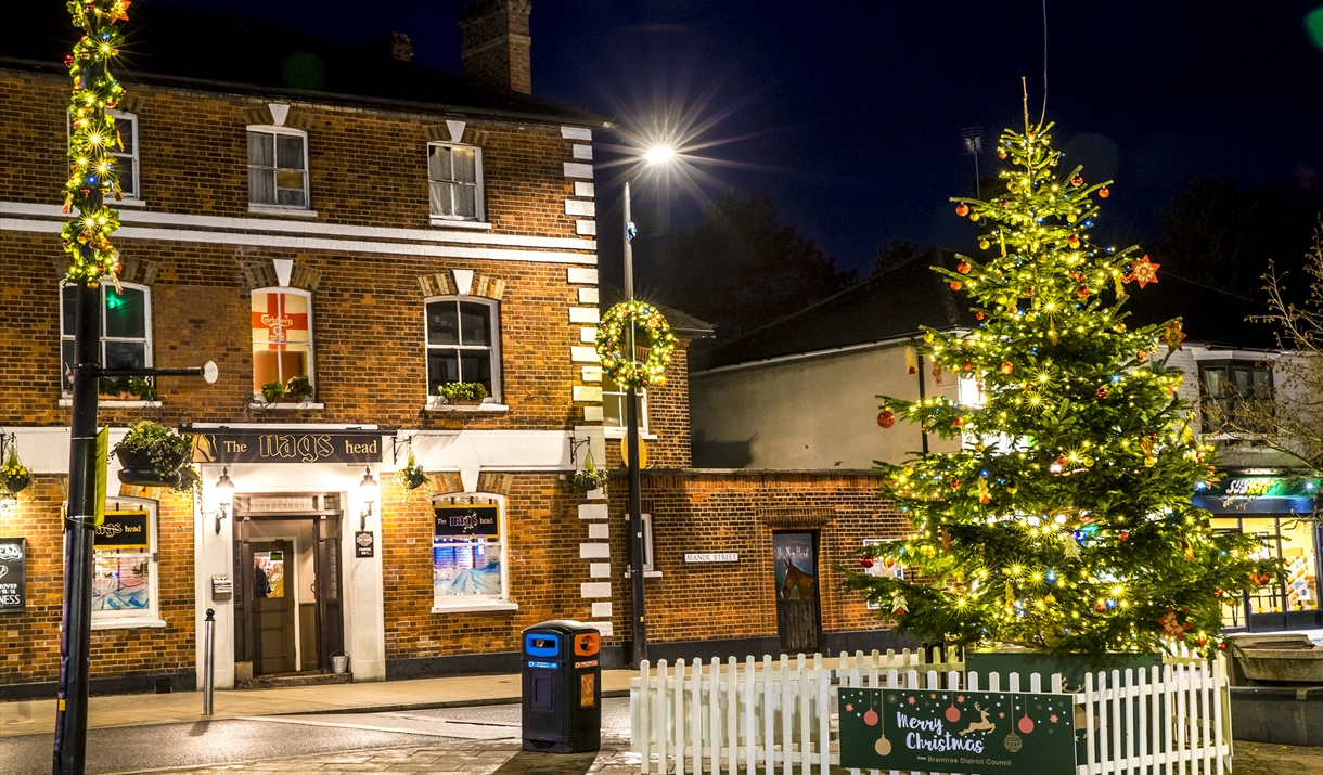 Christmas tree in Braintree town centre