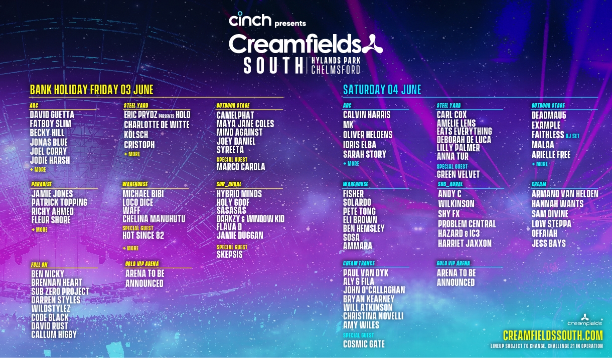 Creamfields South - Festival in Chelmsford, Chelmsford - Visit Essex