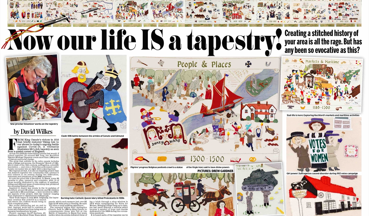 Daily Mail article about the Rochford District Heritage Tapestry