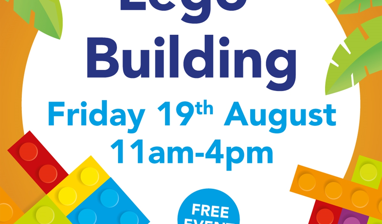 Poster with lego for George Yard summer holidays event