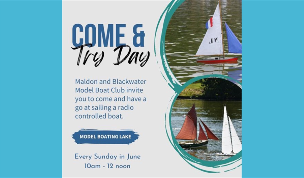 Poster for Come & Try Day with model boats