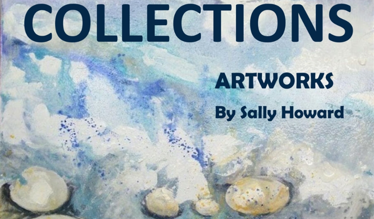 Painting of pebbles in the sea by Sally Howard