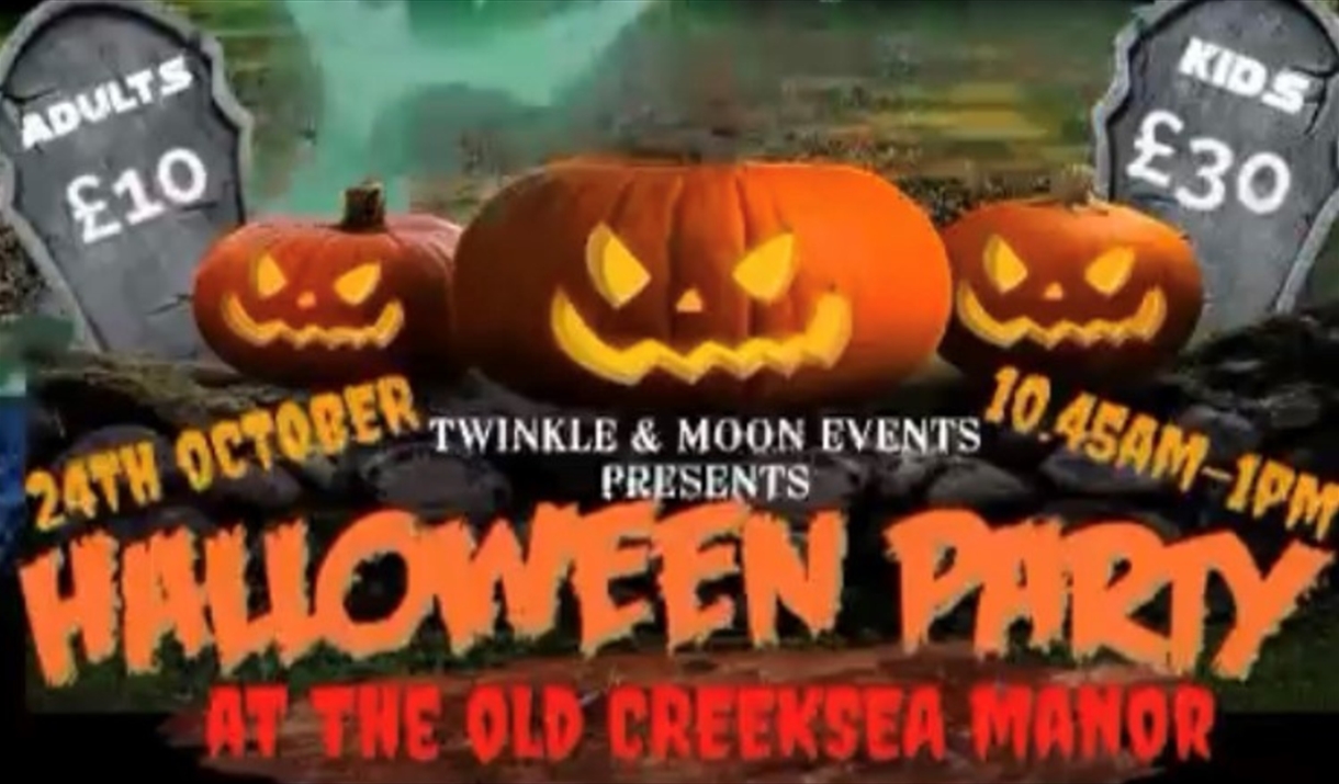 Halloween Party poster with scary pumpkins