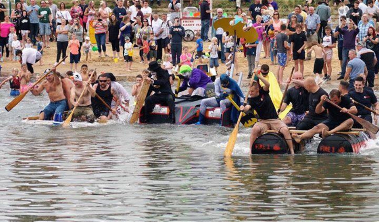 Raft race at Woodup Pool