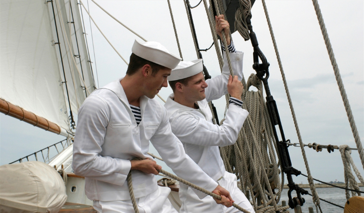 Sailors in traditional uniform