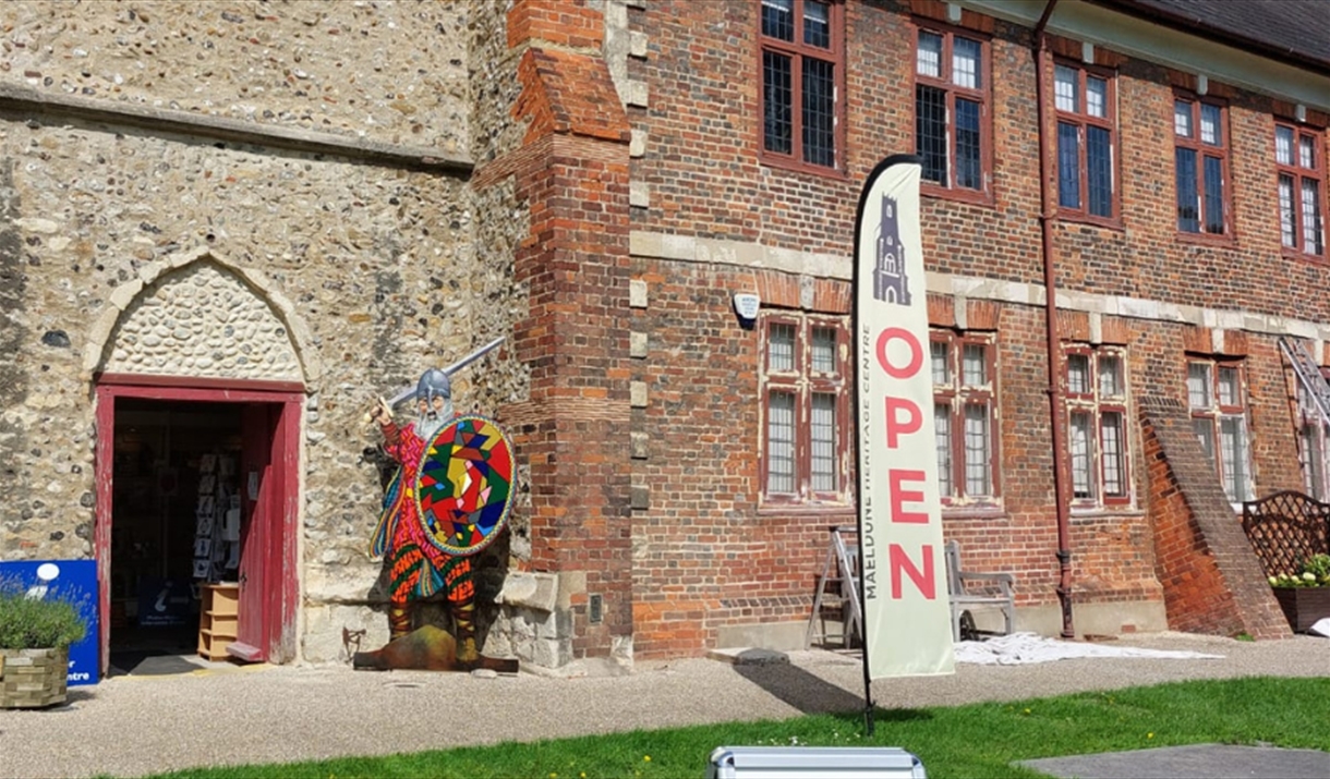Maeldune Heritage Centre with giant viking