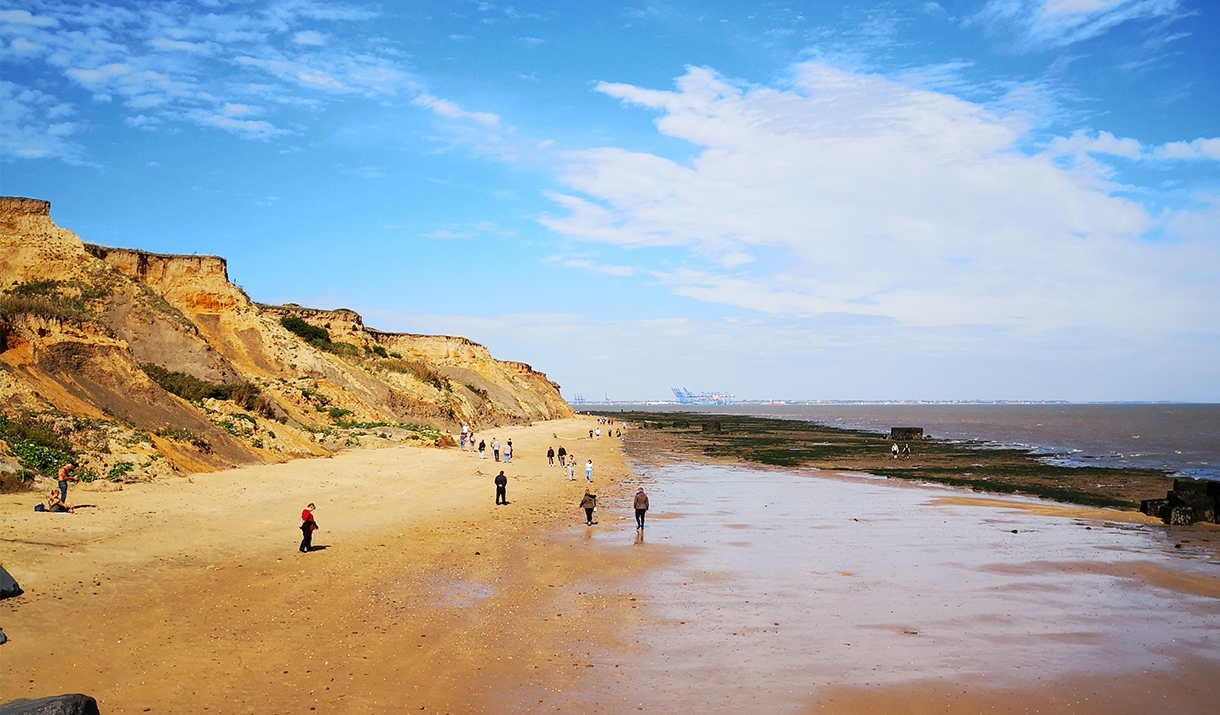 The Naze Beach in Walton, Tendring, Essex