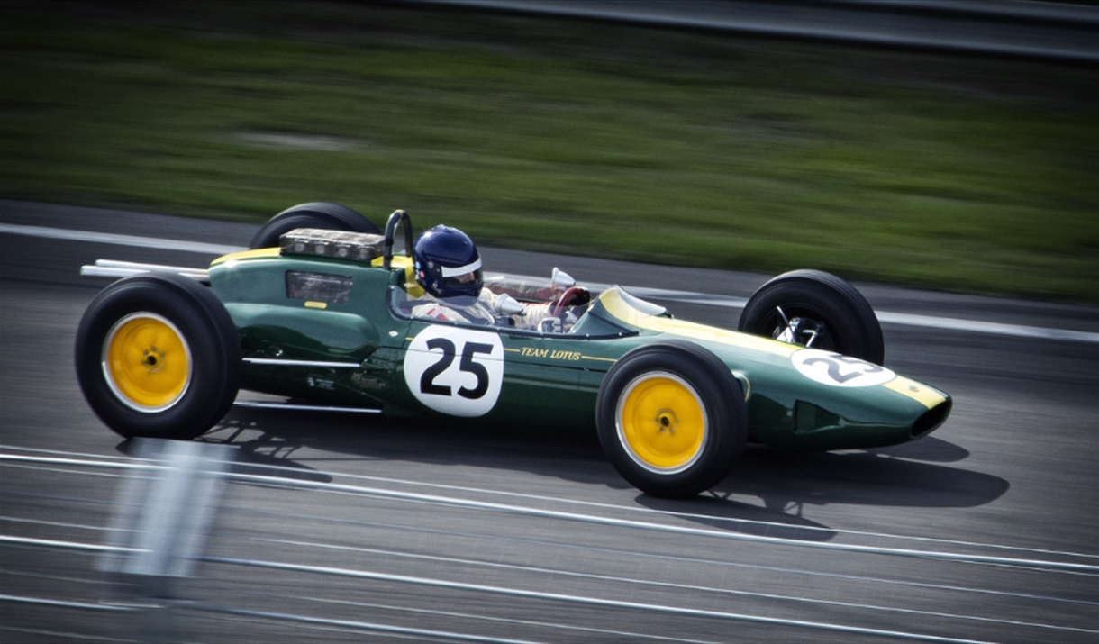 A vintage formula one car