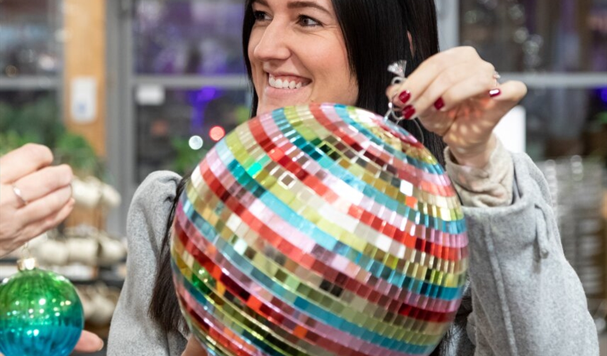 Visitors looking at jewellery at the Christmas Craft and Design Fair