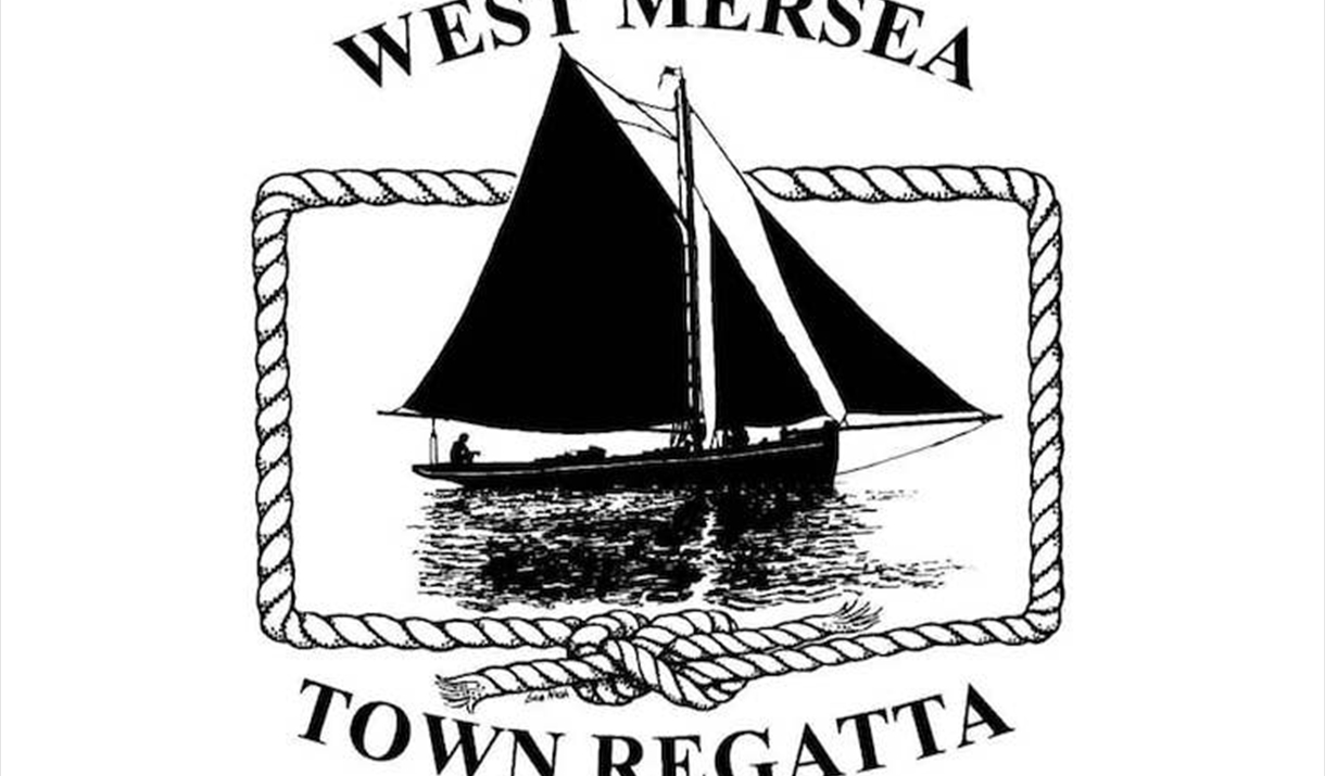 West Mersea Town Regatta Logo of a Sailing Barge