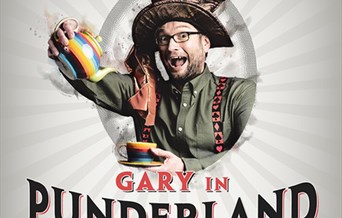 Gary Delaney is dressed as the Mad Hatter