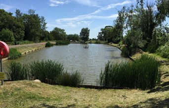 Fishing Lake at Waldegraves Holiday Park, Mersea Island Essex