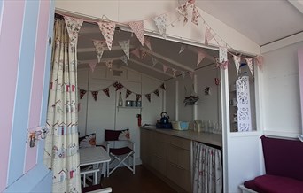 The interior of Beach Hut 272 "Candy Floss", Low Wall