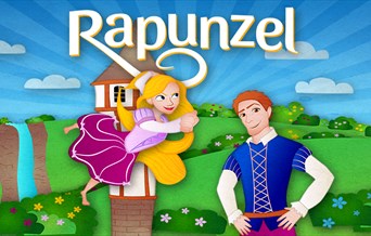 Cartoon picture of rapunzel in a tower letting down her hair