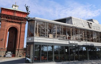 The Mercury Theatre in Colchester, with the Jumbo Water Tower in the background
