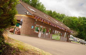 brick build reception building at Lee Valley Campsite, Sewardstone