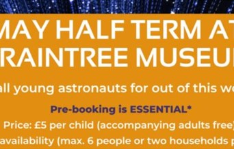 Advert banner for Braintree Museum half term children's activities