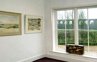 Chappel Galleries, with the Chappel viaduct visable through the window