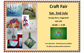 Flyer for Craft Fair with images of various handmade crafts