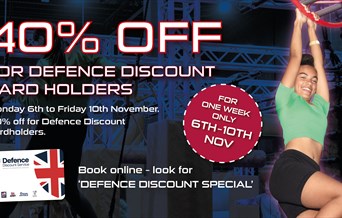 Double Defence Discount at Ninja Warrior Chelmsford