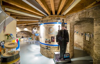 View of permanent historical exhibition at Jaywick Martello Tower