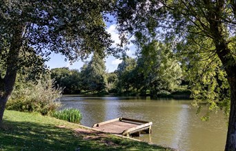 A fishing platform at High Woods Country Park