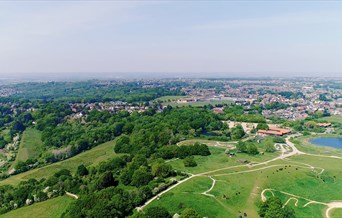 Hadleigh Country Park from the air