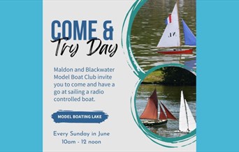 Poster for Come & Try Day with model boats