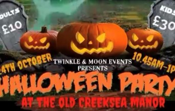 Halloween Party poster with scary pumpkins